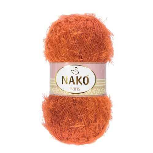 NAKO Paris 4888 Strickgarn, Häkelgarn, Acryl-Schal, Wintermütze, Schal, Garn – 3 Knäuel (Knäuel) 40% Premium-Acryl – 60% Polyamid pro Knäuel je Knäuel 100 g von NAKO