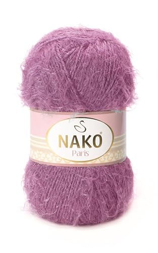 NAKO Paris 6499 Strickgarn, Häkelgarn, Acryl-Schal, Wintermütze, Schal, Garn – 3 Knäuel (Knäuel) 40% Premium-Acryl – 60% Polyamid pro Knäuel je Knäuel 100 g von NAKO