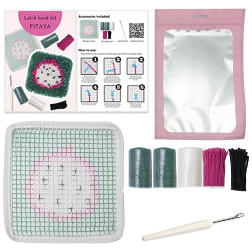 NALUDUO Knüpfhaken-Set, Untersetzer, Strickset, Obstuntersetzer, Herstellungs-Kits, Verriegelungshaken-Untersetzer-Sets für Anfänger, Erwachsene und Kinder von NALUDUO