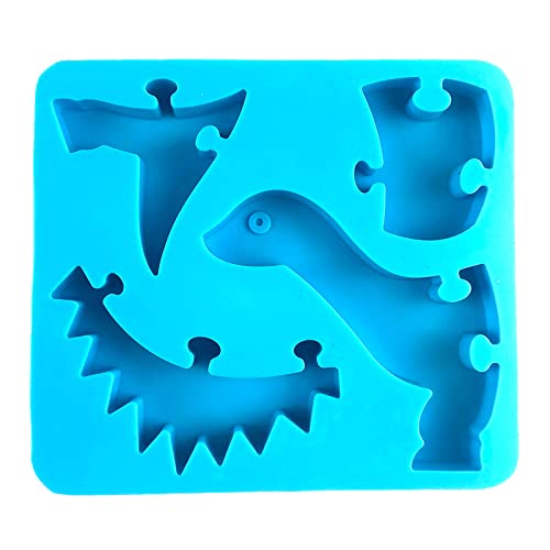 NALUDUO Silikonform für Kinder, Motiv: Kleber, Tierpuzzle, DIY, Schreibtisch-Ornamente, Kinder-Puzzle, Dinosaurier-Puzzle, Silikonform von NALUDUO