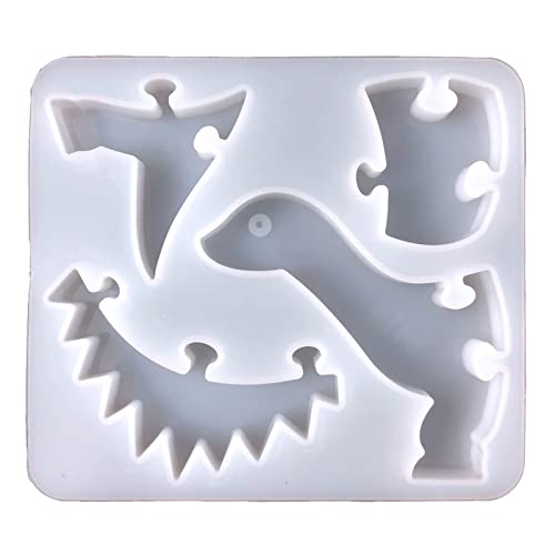 NALUDUO Silikonform für Kinder, Motiv: Kleber, Tierpuzzle, DIY, Schreibtisch-Ornamente, Kinder-Puzzle, Dinosaurier-Puzzle, Silikonform von NALUDUO