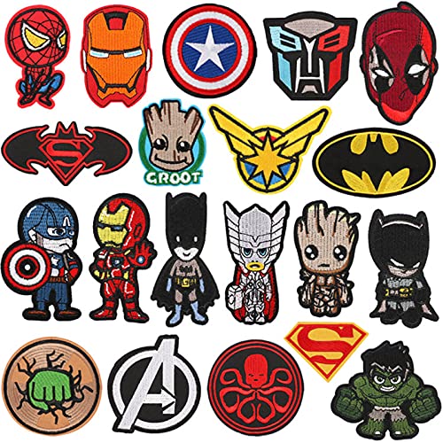 20 Pieces Patches Zum Aufbügeln Jean Patch Sticker zum Aufnähen Bügelbilder Patches Set Sewing Applique für T-Shirt Jeans Kleidung Taschen von NAMIS