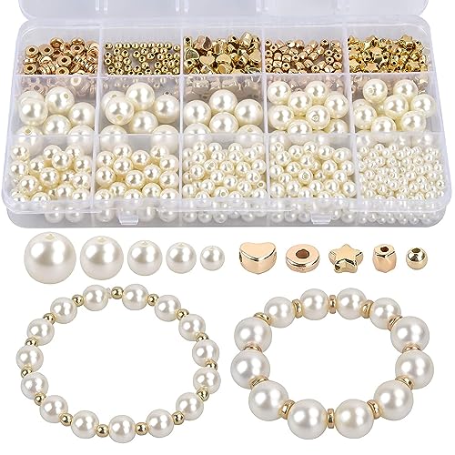 720 Stück Glasperln Selber Machen Set, Armband Perlen，Armband Bastelset Erwachsene，Bastelperlen für armbänder，für DIY Perlenarmband-Ohrringe-Halsketten-Set von NAMIX