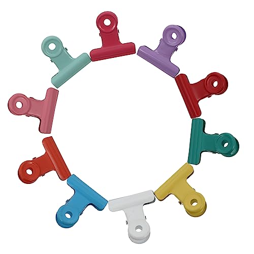 10St Mappe Clips Griffe Brotbeutel-Clip Taschenklemmen Befestigungselemente büroklammern papierklemmen Taschenklammern aus Metall luftdichte Verschlussklammern Eisen Colorful NAMOARLY von NAMOARLY