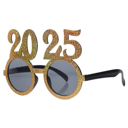 NAMOARLY 1 Paar 2025 Brille Laserbrille partybrille Spaßige Party Dekoration Neue Jahr Party Brille Brillen 2025 Partyzubehör für das neue Jahr 2025 Neujahrsparty-Brillen Anzahl Brillen Abs von NAMOARLY