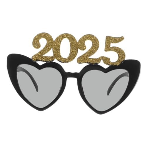 NAMOARLY 1 Paar 2025 Brille Partyzubehör party zubehör Feuergläser Partydekorationen für das neue Jahr lustige Partybrille Sonnenbrille Neujahrsbrille Party-Brillen-Dekore Abs von NAMOARLY