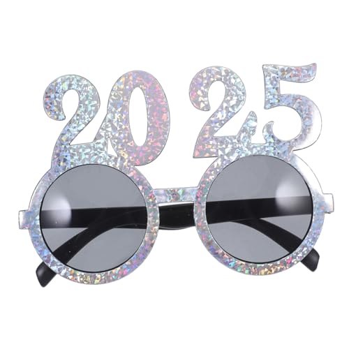 NAMOARLY 1 Paar 2025 Brille party zubehör faschingsbrille Brille 2025 Zahlenbrille glitzernde partybrillen Weihnachtsdekorationen Party-Brillen-Dekore Anzahl Brillen Abs von NAMOARLY