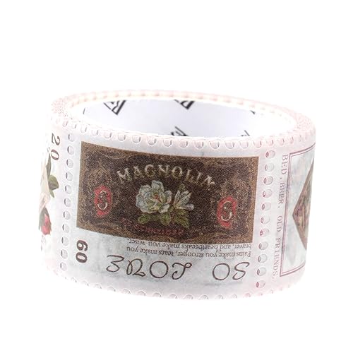 NAMOARLY 1 Rolle Briefmarken und Washi Tape Meme-Aufkleber kleine Aufkleber gefälscht Album Briefe scrapbooking sticker scrapbook stickers Bastelaufkleber Vintage-Stempel-Aufkleber Papier von NAMOARLY