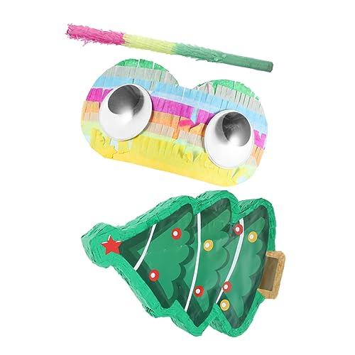 NAMOARLY 1 Satz Stereo-Piñata weihnachtsdeko spaß Weihnachtsthema Pinata wischtelgeschenk weihnachtssdeko Weihnachtsbaum Pinata lustige Piñata Weihnachtsfeier-Dekoration Party-Piñata Papier von NAMOARLY