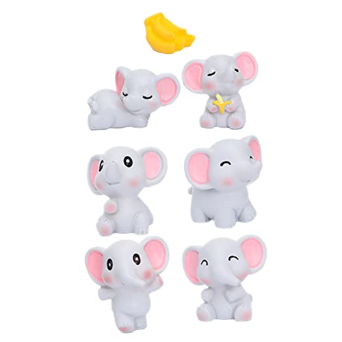 NAMOARLY 1 Set Mini Elefant Aus Kunstharz Kleine Elefantenfiguren Hübsches Elefanten Ornament Elefanten Babyparty Elefanten Kuchendekoration Miniatur Elefantenfiguren Elefanten von NAMOARLY