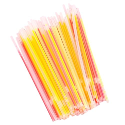 NAMOARLY 100 Pcs Glow Sticks Party Glühen Lieferungen Kinderparty Leuchtende Requisiten DIY Fluoreszenzstöcke von NAMOARLY