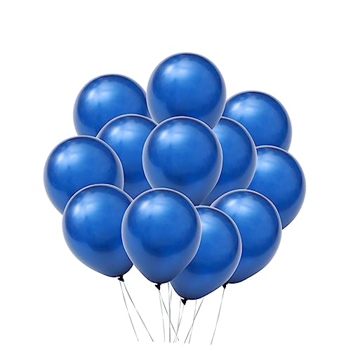 NAMOARLY 100 Stück 10 Luftballons Für Geburtstagsfeiern Hochzeitsballons Blaues Dekor Marine Ballons Metallische Luftballons Partyballons Tragbare Ballons Raumaufteilungsballons Blue von NAMOARLY