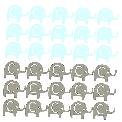 NAMOARLY 100st Tischdekoration Aus Papier Aufdecken Elefant Kinderzimmer Mittelstücke Für Die Babyparty Grauer Elefant Babyzimmer-dekoration Tiere -elefant-kuchendeckel Guck-guck von NAMOARLY