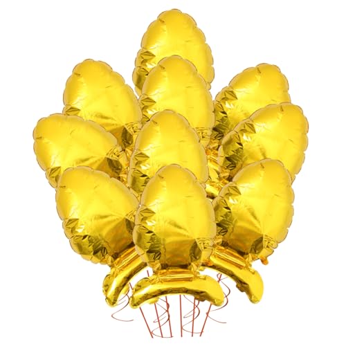 NAMOARLY 10St Osterei-Luftballon aus Aluminiumfolie Eid-Ballons Ballonringe für Bogen Eierballons Clips für Ballonbogen easter teigroller ostern Osterballons Dekorative Luftballons Golden von NAMOARLY