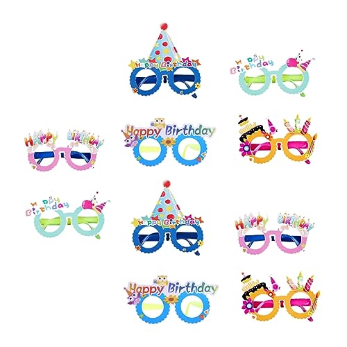 NAMOARLY 10st Geburtstagsbrille Glühen Favorisieren Fee Brille Partydekorationen Geburtstagsgeschenke Für Lustige Brille Diy Kit Für Gläser Kinderbrille Plastik von NAMOARLY