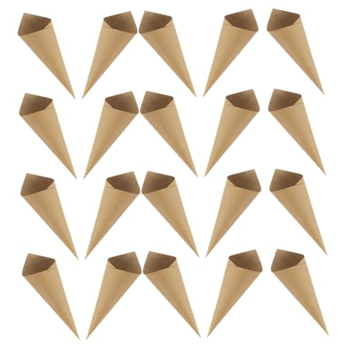 NAMOARLY 120st Aus Getrockneten Rosenblättern Hochzeitshalter Zapfen Anzeige Geschenkboxen Boxen Mit Deckel Henne Werfen Wurstbecher Inhaber Geschlecht Offenbaren Papier Light Brown von NAMOARLY