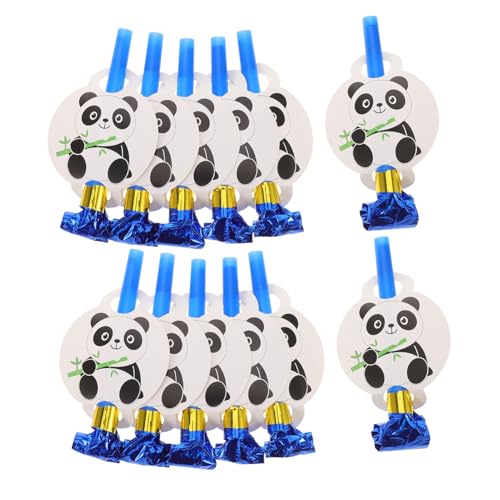 NAMOARLY 12St Silvester Party Krachmacher Tierlärmmacher Panda pfeift lustige Party-Blowouts kinderparty party dekoration Partygeschenke für Lärmmacher Blowouts Krachmacher Blasrohr Papier von NAMOARLY