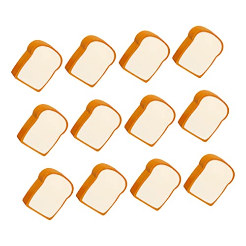 NAMOARLY 12st Toast Radiergummi Radiergummis Essen Löschbar Brotradierer Whiteboard-radierer Kuchen Topper Schule Sandwichschneider Und Versiegelung Puzzle Süßes Stationäres Khaki von NAMOARLY