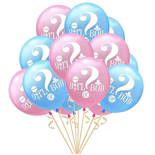 NAMOARLY 15 Stück Latex Ballons Für Geschlechtsreveals 5 Blaue 5 Rosa Und 5 Gemischte Pailletten Ballons Kreative Dekorationen Für Mädchen Und Jungen Ideales Partyzubehör von NAMOARLY