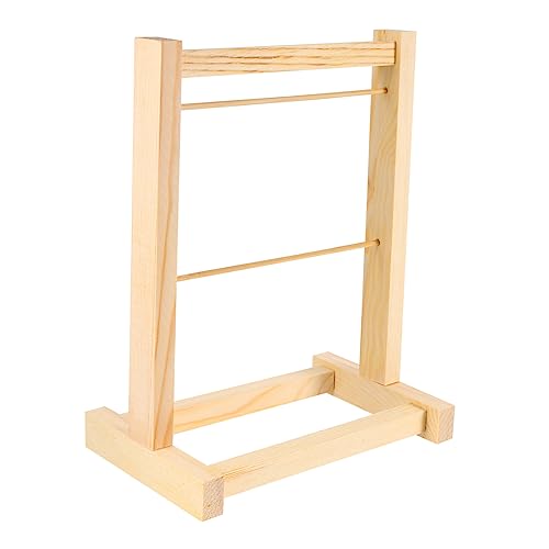 NAMOARLY 1pc Holz Puppe Kleiderbügel Mini Puppe Mantel Halter Puppe Kleidung Organizer von NAMOARLY