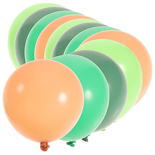 NAMOARLY 20 Teiliges Grünes Ballonset Grüne Luftballongirlande Dschungeltier Luftballons Metallisch Grüne Luftballons Metallisch Weiße Luftballons Geburtstagsparty Dekoration von NAMOARLY