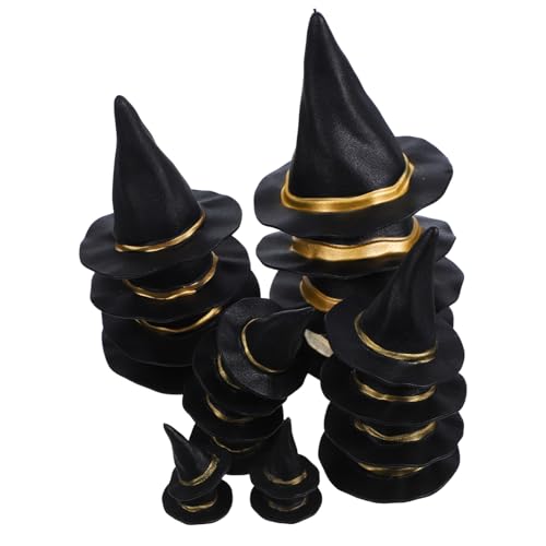 NAMOARLY 20st Halloween-hexenhut Hexenhut Winziges Hexenhut-ornament Hexenhut-dekore Hexenhut Miniatur Mini-halloween-ornamente Puppenhaus Mini-kessel Puppenhüte Plastik Black von NAMOARLY