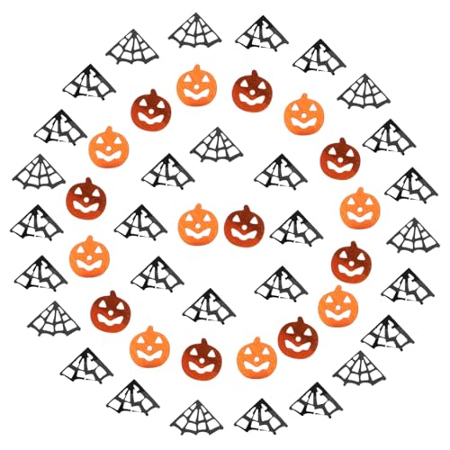 NAMOARLY 2Er-Pack Halloween-Dekoration orangefarbene Verzierungen Skelett the hallow halloween mitgebsel ado geschenk Spinnen Konfetti Halloween-Konfettipapier Blitz Esstisch Glas schmücken von NAMOARLY