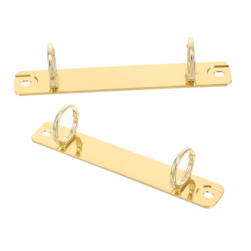 NAMOARLY 2St Binderverschluss Plattenaufkleber Mini Balance Adler PVC-Rohrschelle Bindemittel Clips Ringbuch Zubehör Bindungsersatz Loch Lösche Blattbindungsstacheln Zinklegierung Golden von NAMOARLY