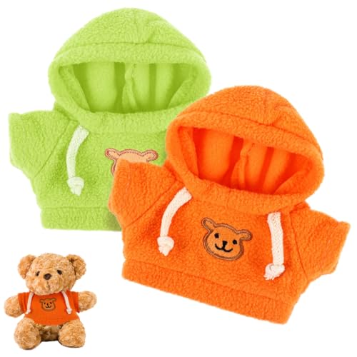 NAMOARLY 2st Bärenpuppenkleidung Puppenpullover-Kleidung Babys Outfits Für Neugeborene Jungen Zubehör Für Babypuppen Interaktive Plüschmädchenpuppe Mini-kuscheltiere Puppen-Hoodie Stoff von NAMOARLY