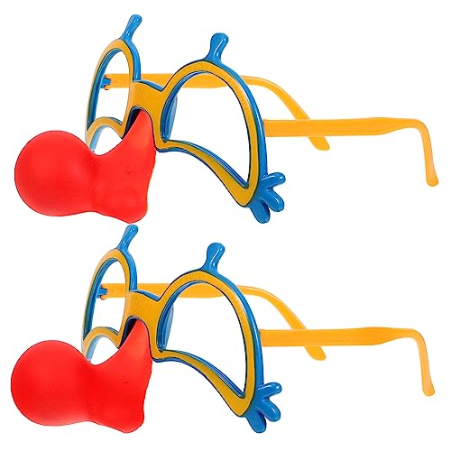 NAMOARLY 2st Gefälschte Clown-brille Nasenbrille Verkleiden Clown-nasenbrille Kostümzubehör Für Zirkusclowns Lustige Verkleidungsbrille Nase Des Zirkusclowns Sonnenbrille Pc，ac von NAMOARLY