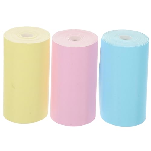 NAMOARLY 3 Rollen Thermopapier buntpapier einschlagpapier paper rolls Kassenpapierrolle papierrollen Fleck Versandetiketten Etikettenhersteller Thermal- Schalter Druckerpapier Druckpapier von NAMOARLY