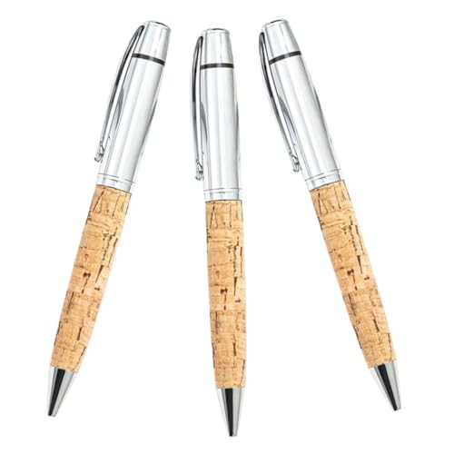 NAMOARLY 3 Stück Kugelschreiber Mit Holzmaserung Ergonomisch Kugelschreiber Kugelschreiber Klickstift Business Zubehör Ergonomischer Pressstift Bezaubernder Schreibstift von NAMOARLY