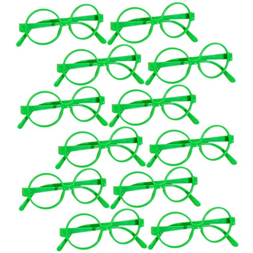 NAMOARLY 30st Rundes Brillengestell Partygeschenke Runden Lupe Gläser Pet Runde Brille Faltbar Retro-brille Rahmen Teenager Jungs Füllstoffe Rave Green Plastik von NAMOARLY