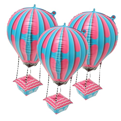 NAMOARLY 4 Stück Heißluftballon Hochzeitsballon Dekor Hängender Ballon Folienballon Film Ornament Für Kinder Gastgeschenke Luftballons Für Geburtstagsfeiern Babyballons Aluminiumfolie von NAMOARLY