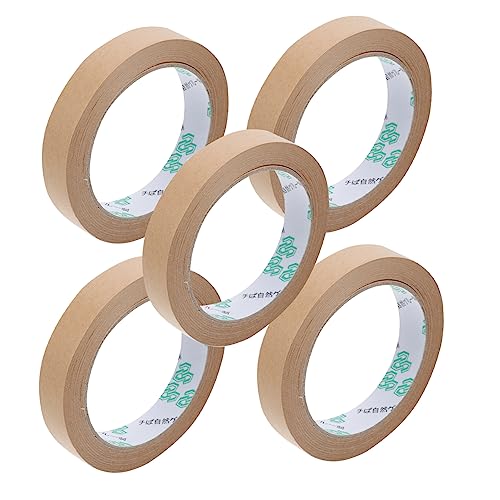 NAMOARLY 5 Stk Klebeband aus Kraftpapier Verpackungspapierband Verpackungsklebeband Dekoratives Klebeband Kraftpapier-Klebeband wasserfreie Kraftbänder DIY beschriebene Papierbänder von NAMOARLY