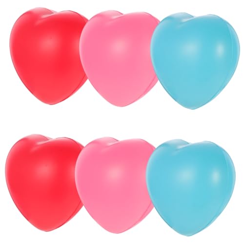 NAMOARLY 6St Herz-Stress-Ball für kinderspielzeug mitgebsel Kindergeburtstag Erwachsene funnytoys Druckabbau lustiger Stressball Herzförmiger Stressball Pu von NAMOARLY