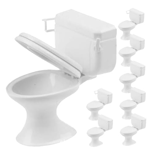 NAMOARLY 8 Stück Miniatur Toiletten Für Puppenhäuser Detailreiche Badezimmer Dekorationen Für Kreatives Ideal Für Puppenhaus Zubehör Und Miniaturwelten von NAMOARLY