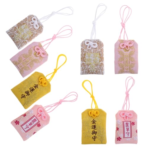 NAMOARLY 8st Wächter-gebetstasche Japanische Glücksbringer Reichtumssegen-charme Japanische Omamori-anhänger Omamori Japanischer Glücksbringer Chinesischer Glücksanhänger Schutzzauber Stoff von NAMOARLY