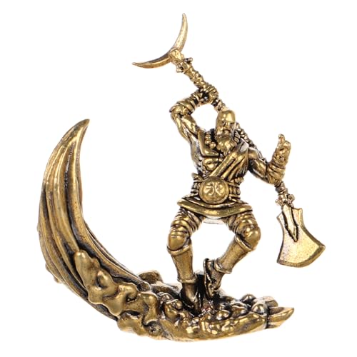 NAMOARLY Bronze Treibender Mönch Tischdekoration Messing Handwerk Mönch Figur Chinesische Fengshui Tischplatte Ornament Tee Haustier Schmücken Desktop- Für Sammlung von NAMOARLY