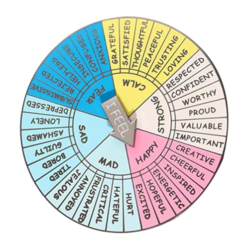 NAMOARLY Emotionsrad-Abzeichen Gefühl tragbar Kette Emotionen Rad Dekor Handwerk Dekoratives Feeling-Rad-Abzeichen bastelzeug handwerkskunst Dekoration Metall-Emotion-Rad-Dekor Legierung von NAMOARLY