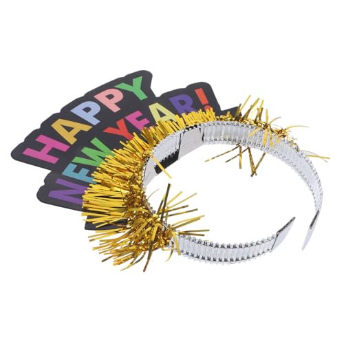 NAMOARLY Farbige Happy New Year Stirnbänder Dekorative Party Haarschmuck Für Silvesterfeiern Neujahrsfeiern Und Festlichkeiten Perfekt Für Kostüme Und Feiern von NAMOARLY