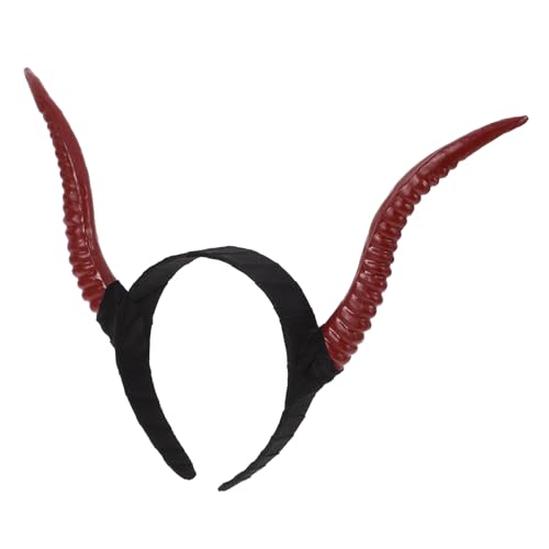 NAMOARLY Halloween Horn Stirnband Halloween Stirnbänder Für Frauen Haarschmuck Cosplay Stirnbänder Für Frauen Schafhorn Haarband Requisite Requisite Haarreifen Schafhorn von NAMOARLY