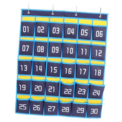 NAMOARLY Handytasche Im Klassenzimmer Faltbare Taschenkarte Organizer Für Hängende Wandordner Wandtasche Taschendiagramm Für Klassenzimmerjobs Klassenzimmertaschen Taschenorganisator Blue von NAMOARLY