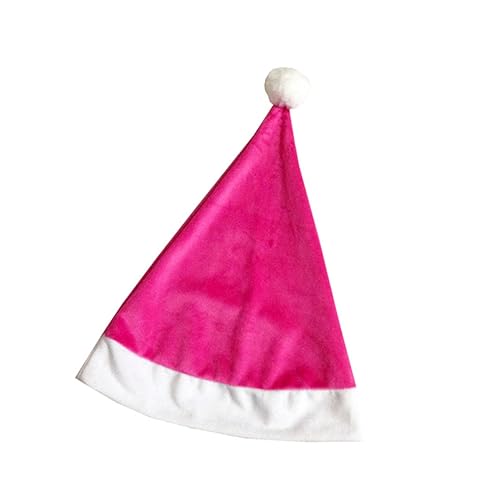 NAMOARLY Pinker Weihnachtsmann Hut üsch Nikolausmütze Für Festliche Weihnachtsdekoration Für X Mas Feste Und Feiern Ideal Für Aufführungen Und Als von NAMOARLY