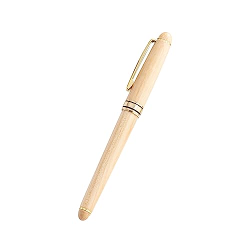 NAMOARLY Retro Füllfederhalter Aus Holz Eleganter Kalligraphie Stift Für Kreative Schriftzüge Glattes Schreiben Für Studenten Und Business Anwendungen Vintage Design Weißholz von NAMOARLY