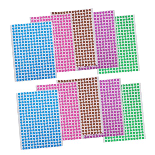 NAMOARLY Runde Dot Sticker 8mm Farbige Etiketten Bunte Aufkleber 5 Farben Für Basteln Organisation Und Markierung von NAMOARLY