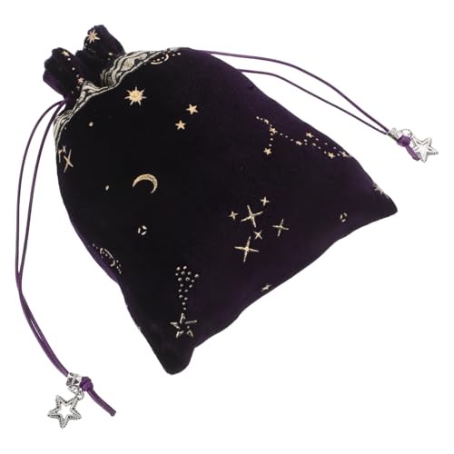 NAMOARLY Star Samtbeutel Tragbare Samttasche Mini-taschen Mit Kordelzug Schmuckbeutel Kordelzug Kordelzugbeutel Aus Samt Schmuckbeutel Beutel Mit Kordelzug Armband Taschen Violett Flanell von NAMOARLY