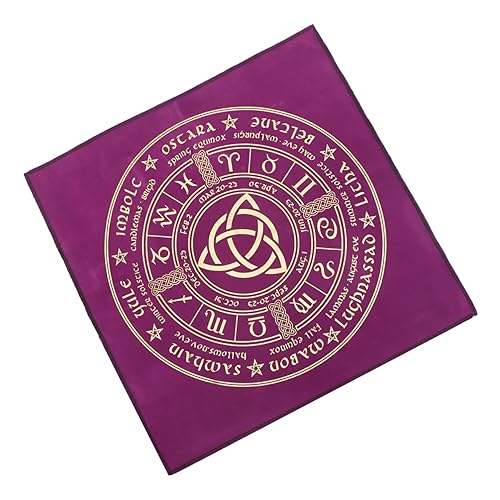 NAMOARLY Tarot tischdecke Tarotkarten Tischdecke Tarot-Karten-Wandteppich Tarot Weissagung Tischdecke Stütze Tarottisch Weissagung Wandteppich Weissagungskarten Tischdecke Stoff Violett von NAMOARLY