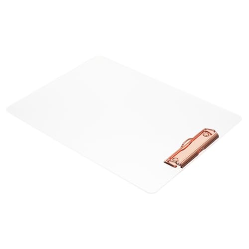 NAMOARLY Transparenter Boardclip Pflegeklemmbrett übersichtliche Zwischenablage Klemmbretter Notizblock schreibmappen schreibbrett praktischer Aktenclip stabile Schreibtafel Acryl Rose Gold von NAMOARLY