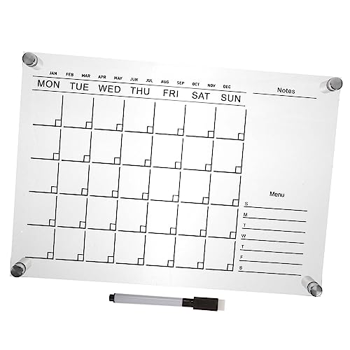 NAMOARLY Trocken Abwischbare Acryltafel Whiteboard Mit Ständer Trockener Löschbrett Briefbrett Trocken Abwischbarer Tafelkalender Kreide Brieftafel Aus Schwarzem Filz Geführtes Zeichenbrett von NAMOARLY